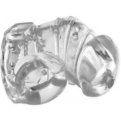 Master Series Detained 2.0 Restrictive Chastity Cage with Nubs Clear - Ultimate Male Erection Restriction Device for Intense Pleasure and Discreet Comfort