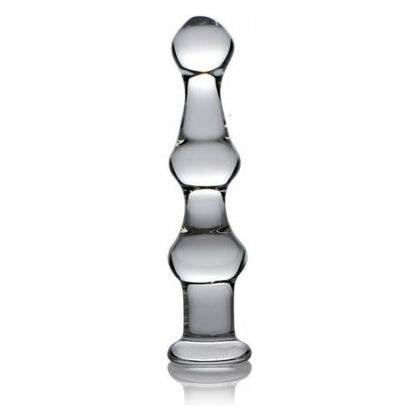 Master Series Mammoth 3 Bumps Glass Dildo - Model M3B-GL-CR - Unisex Anal and Vaginal Pleasure Toy - Clear