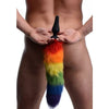 Tailz Rainbow Tail Silicone Butt Plug - Model TR-001 - Unisex Anal Pleasure - Multi-Colored