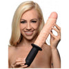 Master Series Onslaught 13X XL Vibrating Dildo Thruster - Model 13X, Beige, for Intense Pleasure and Deep Stimulation