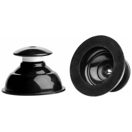 XR Brands Master Series Plungers Extreme Suction Silicone Nipple Suckers Black - Intensify Pleasure for All Genders, Perfect for Nipple Stimulation