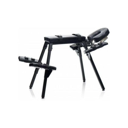 XR Brands Master Series Obedience Extreme Sex Bench with Restraint Straps - Model OBX-400 - Unisex - Full Body Restraint - Black