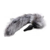 XR Brands Grey Wolf Tail Anal Plug and Ears Set - Model XRW-TPAW01 - Unleash Your Inner Animal with this Sensational Grey Fox Tail Anal Plug and Ears Set for All Genders - Enhance Pleasure and Embrace Your Wild Side - Grey