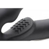 Strap U Evoke Super Charged Black Vibrating Strapless Strap On - Model EK-7001 - Women's Dual Pleasure - Black