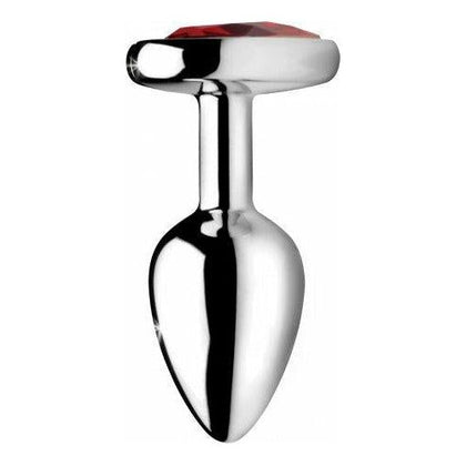 Booty Sparks Red Heart Gem Medium Anal Plug by XR Brands - Model RS-003: A Sensual Delight for Alluring Anal Stimulation in Deep Crimson Red