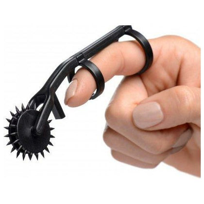 XR Brands Thorn Double Finger Pinwheel Black - Intense Sensation Play for All Genders - Versatile ABS Plastic Toy for Pricking, Ticking, and Punishing - Model: TS-DFPWB