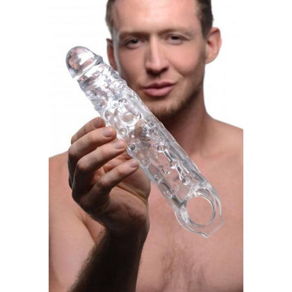 XR Brands Size Matters 3-Inch Clear Penis Extender Sleeve - Model XRS-3000 - Male - Enhancer for Penile Length and Girth - Stimulating Texture - Transparent - Adult Naughty Store