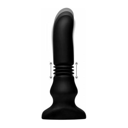 XR Brands Thunderplugs Vibrating & Thrusting Plug with Remote Control - Model TP-5000 - Unisex Anal Pleasure - Black