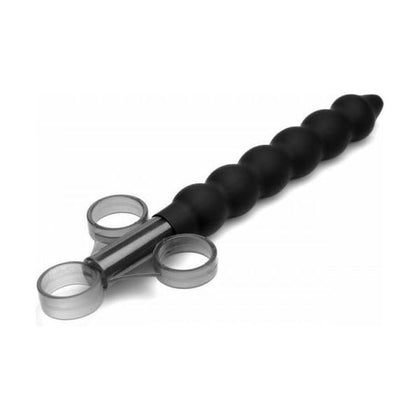 XR Brands Clean Stream Silicone Beaded Lube Launcher - Model LS-500 - Unisex Anal and Vaginal Pleasure - Black