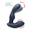Alpha Pro 7X P-Stroke Silicone Prostate Stimulator - Premium Male Pleasure Toy for Intense Stimulation - Model 7X - Black