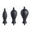 Master Series Dark Inflator Silicone Anal Plug - Model XRSB-2021 - Male/Female Pleasure - Black - Adult Naughty Store