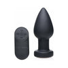 XR Brands Booty Sparks Silicone LED Plug Vibrating Black Large - A Mesmerizing Delight for Sensual Backdoor Pleasure - Adult Naughty Store