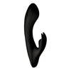 XR Brands Wonder Vibes 7X Bendable Silicone Rabbit Vibe Black - Ultimate Pleasure for Women - Adult Naughty Store