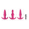 XR Brands Frisky Thrill Trio Anal Plug Set Pink - Model XYZ: Ultimate Pleasure Kit for Anal Exploration