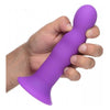 XR Brands Squeeze-It Silexpan Phallic Dildo Purple - Model XSD-2021: Ultimate Flexible Pleasure for All Genders