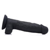 XR Brands Strap U Power Pecker 7in Silicone Dildo with Balls - Black - Adult Naughty Store