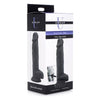 XR Brands Strap U Power Pecker 7in Silicone Dildo with Balls - Black - Adult Naughty Store