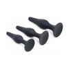 Master Series Triple Spire Tapered Silicone Anal Trainer 3pc Set - Model TS-3S | Unisex | Anal Pleasure | Black