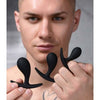 XR Brands Master Series Dark Droplets 3pc Curved Anal Trainer Set - Model DS-3ACT-BLK - Unisex Pleasure - Black