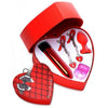 XR Brands Frisky Passion Heart Kit - Ultimate Pleasure Bundle for Couples - Model XRFPHK-001 - Unisex - Multi-Stimulation - Red