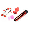 XR Brands Frisky Passion Heart Kit - Ultimate Pleasure Bundle for Couples - Model XRFPHK-001 - Unisex - Multi-Stimulation - Red