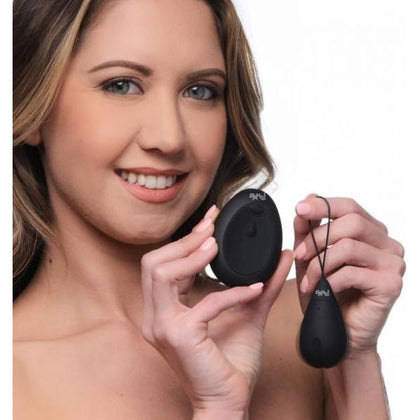 Bang! 10X Vibrating Silicone Egg with Remote - Black, XR Brands, Model B10XVE-001, Unisex, Versatile Pleasure, Black