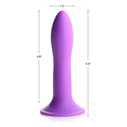 XR Brands Silexpan Silicone Squeeze-It Slender Dildo Purple - Model S-001 - For All Genders - Pleasure Anywhere