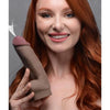 XR Brands Loadz 7in Dual Density Squirting Dildo Dark Brown - Intense Pleasure for All Genders - Adult Naughty Store