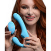 XR Brands Strap U Mighty Rider 10X Vibrating Strapless Strap-On Blue - Versatile Pleasure for Intimate Moments