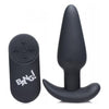 XR Brands Bang! 21X Vibrating Silicone Butt Plug with Remote Control Black - Model XRB-21B - For Intense Anal Stimulation - Male and Female Pleasure - Sleek Black - Adult Naughty Store