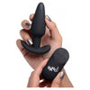 XR Brands Bang! 21X Vibrating Silicone Butt Plug with Remote Control Black - Model XRB-21B - For Intense Anal Stimulation - Male and Female Pleasure - Sleek Black - Adult Naughty Store