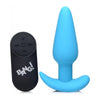 XR Brands Bang! 21X Vibrating Silicone Butt Plug with Remote Control - Model B21X-BP - Unisex Anal Pleasure - Blue - Adult Naughty Store