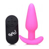 XR Brands Bang! 21X Vibrating Silicone Butt Plug with Remote Control - Model XYZ - Pink - Unisex Anal Pleasure - Adult Naughty Store