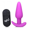 XR Brands Bang! 21X Vibrating Silicone Butt Plug with Remote Control - Model B21X-Purple - Unisex Anal Pleasure - Adult Naughty Store