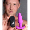 XR Brands Bang! 21X Vibrating Silicone Butt Plug with Remote Control - Model B21X-Purple - Unisex Anal Pleasure - Adult Naughty Store