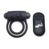 XR Brands Bang! Black Silicone Cock Ring & Bullet with Remote Control - Model XRB-001 - For Men - Enhances Erection and Provides Clitoral Stimulation - Adult Naughty Store