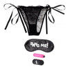 XR Brands Bang! Power Panty Lace Panties Bullet & Blindfold Kit - Pink, Pleasure for Her - Adult Naughty Store