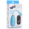 XR Brands Bang! 28X Plush Egg Vibrator and Remote Control Blue - Adult Naughty Store