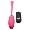 XR Brands Bang! 28X Plush Egg Vibrator and Remote Control - Powerful Pink Silicone Pleasure for Intense Solo or Partner Play - Adult Naughty Store