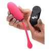 XR Brands Bang! 28X Plush Egg Vibrator and Remote Control - Powerful Pink Silicone Pleasure for Intense Solo or Partner Play - Adult Naughty Store