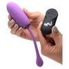 Bang! XR Brands Plush Egg 28X Vibrator with Remote Control - Powerful Purple Pleasure Toy for Intimate Stimulation - Adult Naughty Store