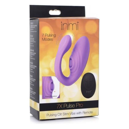 Inmi 7X Pulse Pro Pulsing Clit Stimulator Vibe with Remote Control - Intense Pleasure for Women - Purple