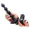 XR Brands Bang! Vibrating Silicone Anal Beads & Remote Control - Model BVR-500 - Unisex Pleasure - Black