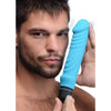 XR Brands Bang! XL Bullet & Ribbed Silicone Sleeve Blue - Powerful Vibrating Bullet for Intense Pleasure - Adult Naughty Store