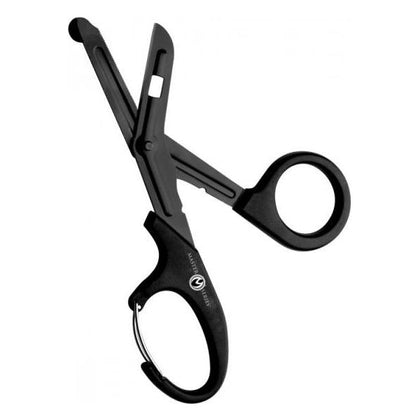 Master Series Snip Heavy Duty Bondage Scissors with Clip - Versatile BDSM Tool for Quick and Safe Restraint Release - Model SS-500 - Unisex - Perfect for Rope Cutting and Tape Removal - Black