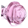 XR Brands Booty Sparks Pink Rose Glass Small Anal Plug - Model XR-1234 - For All Genders - Anal Pleasure - Pink - Adult Naughty Store