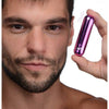 XR Brands Bang! 10X Vibrating Metallic Bullet Purple - Powerful Pleasure Toy for All Genders - Adult Naughty Store