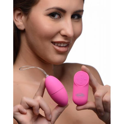 XR Brands Frisky Scrambler 28X Vibrating Egg with Remote Control - Pink, Powerful Pleasure Toy for Women's Intimate Stimulation
