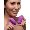 XR Brands Frisky Scrambler 28x Vibrating Egg with Remote Control - Powerful Purple Pleasure Toy for All Genders - Adult Naughty Store