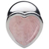 Booty Sparks Gemstones Large Heart Anal Plug Rose Quartz - XR Brands - Model XYZ - Unisex - Anal Pleasure - Pink - Adult Naughty Store